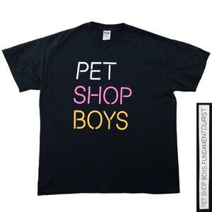 Pet Shop Boys T-Shirt Fundamentourist Tour Shirt 2006 Synth Pop Band XL
